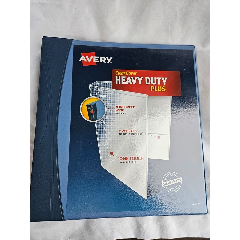 Avery 1" Navy Blue 3 Ring EZD Binder